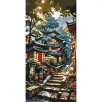 Картина за номерами Ранок у горах Азії 40*80 см Origami LW5154