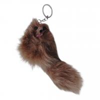 Мʼякий хутряний брелок Бурундук (латте) MIC sa540