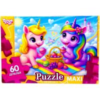 МАКСІ ПАЗЛИ на 60 ЕЛЕМЕНТІВ (пікнік єдинорогів) Dankotoys Mx60-12-01,02,03,04...16