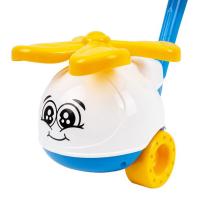 Каталка з ручкою Гвинтокрил, білий+блакитний Технок 9420