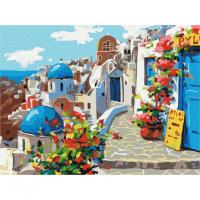 Картина за номерами "Літо Санторіні" Brushme RBS22383 30х40 см