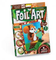 Аплікація різнобарвною фольгою FOIL ART, Білочка Dankotoys FAR-01-06
