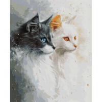 Алмазна мозаїка "Два милих котика" DBS1261, 40х50 см