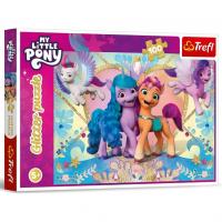 Пазли - 100 ел, Глітерні Поні. Подружки Trefl 14831