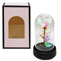 Троянда в колбі, з підсвіткою (шампань) MIC SA600