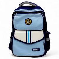 Рюкзак шкільний, 31х16х40 см (1 відділення, 4 кишені, на блискавці) блакитний MIC C72827