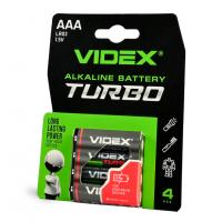 Батарейка лужна Videx LR03/AAA Turbo 4 шт BLISTER