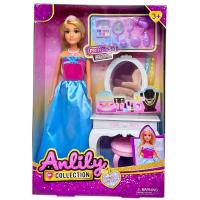 Лялька, висота: 30 см, аксесуари, меблі, в коробці MIC 616326