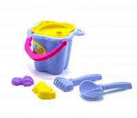 Відро з пісочним набором Сонечко (блакитне) Максимус 5047