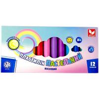 Пластилін круглий восковий пастельні кольори із запахом лимона 12 кольорів школярик 303114001-UA