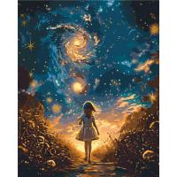 Картина по номерах Місячне сяйво. Космос 40x50 см Origami LW3299