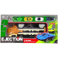 Трейлер-монстр-трек Динозавр запуск з металевими машинками (кор.46,5*11*23 см) TONGLE 838
