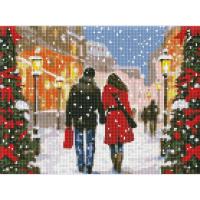 Алмазна мозаїка Різдвяна атмосфера, (30х40 см) Ідейка AMO7819