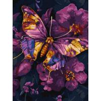 Картина за номерами "Золотий метелик" KHO6692 з фарбами металік extra 30х40 см