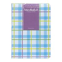 Блокнот A6 "Wonderful" 6701-1 твердий перепліт, 2 закладки та 2 гумки для ручок 80 аркушів 10х14,5 см Блакитний