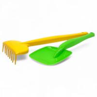 Пісочний набір Лопатка та граблі жовтий+зелений TIGRES 39632