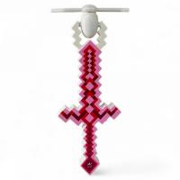 Вертушка меч Майнкрафт/Minecraft, світло, звук (39 см) рожева MIC MS-23-1005