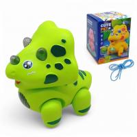 Музична іграшка Динозавр Трицератопс, світло, музика, ходить (зелений) MOLI BING QB-28Y