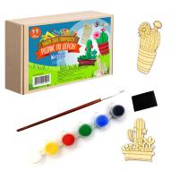 Набір для розпису по дереву Магніти: Кактуси Умняшка РД-009