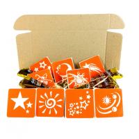 Набір хни з трафаретами для біо-тату №11 henna-set-11, 9 трафаретів