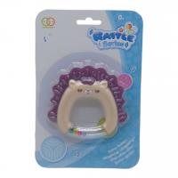 Брязкальце з прорізувачем  Їжачок, сливовий Goodway G01/G01