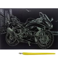 Гравюра Gold Metallic: Мотоцикл (А4) Эконом Danko toys ГрА4