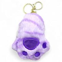 Брелок плюшевий  “Лапка”, висота 11 см, (бузкова) MIC M18648