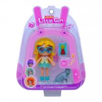 Лялька Little Girl, 9 см, з тваринкою (жовта) DreamMakers 8910-E35