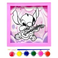 Розмальовка з фарбами Стіч / Stitch в рамці 20 см (Рожевий) MIC KA-23-6108