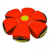 Мʼяч-трансформер зі світлом Flat Ball Disc: Мʼячик-фризбі, кораловий MIC C67961