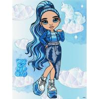 Картина по номерах Rainbow High. Skyler зі стразами 30х40см Ідейка KHO1337