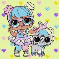 Картина за номерами з фарбами металік L.O.L. Surprise! TroopSurprise BonBon With HopHop 40х40 см Ідейка KHO6288