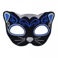 Маска карнавальна з блискітками Чорний кіт, синя MIC KA-23-1368