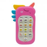 Телефон дитячий Единоріг, музичний (рожевий) MIC 999-2