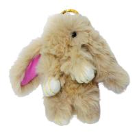 Хутряний брелок Зайчик, 15 см, лате MIC BR1063