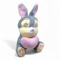 Мʼяка іграшка Зайка з сердечком, 40 см, сірий MIC M18261