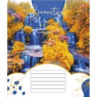 Зошит учнівський "Красиві водоcпади" 018-530100K-2 в клітинку, 18 аркушів