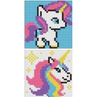 Набір з алмазною мозаїкою на самоклеючій основі Єдиноріжка 9x9 см Ідейка AMS1056