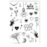 Набір тимчасових тату Сет доброго ранку Tattooshka LC-119