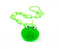 Кліпса для пустушки з ланцюжком Жабка Lindo РК 219