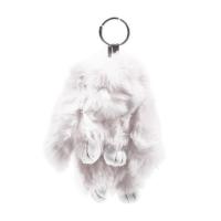 Брелок кролик хутряний, білий (14 см) MIC BR2132