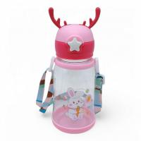 Поїлка-непроливайка пляшечка (пластик) 550 мл (рожевий) MIC 239126