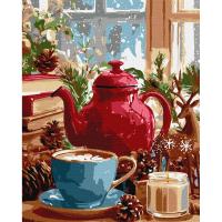 Картина за номерами Зимова атмосфера вдома 40х50 см Ідейка KHO5745