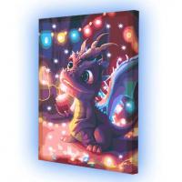 Набір для розпису з гірляндою Дракон, 40x50 см Riviera Blanca ГР-012