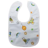 Слинявчик тканинний на кнопці Звірятка, блакитний Mega Zayka №0600