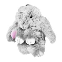 Брелок кролик хутряний, сірий (14 см) MIC BR2132