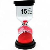 Пісочний годинник на 15 хв, висота - 10 см (червоний) MIC X2-05