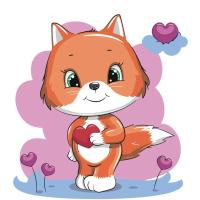 Картина за номерами Лисенятко 30х30 см Strateg ES080