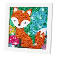 Алмазна мозаїка для дітей Лисичка A5501C рамка 17,5-17,5 см