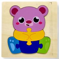 Вкладиш-пазл деревʼяний Ведмежа (15х15 см) MIC C15036